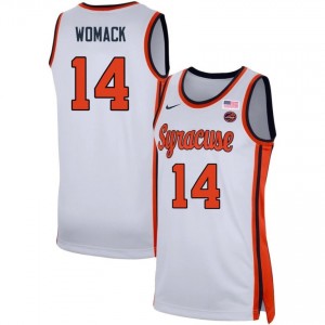 Men Aaron Womack White Cuse #14 Embroidery Jersey 106893-619