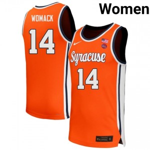 Women Aaron Womack Orange Syracuse Orange #14 Official Jerseys 664495-825