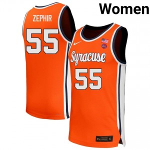 Women Bryce Zephir Orange Syracuse Orange #55 Game Jerseys 807861-937