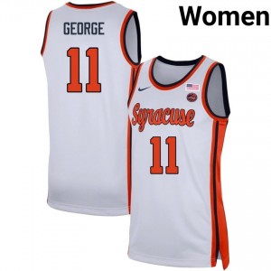Women Naithan George White Cuse #11 University Jersey 307417-837
