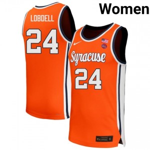 Women Noah Lobdell Orange Syracuse #24 Limited Jerseys 567462-174