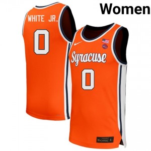 Women Sadiq White Jr. Orange Cuse Orange #0 Official Jerseys 232470-347