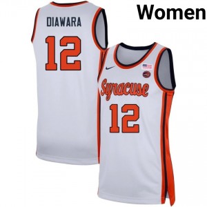 Women Tiefing Diawara White Cuse #12 2025 Jerseys 350727-617
