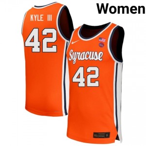 Women William Kyle III Orange Cuse Orange #42 Embroidery Jersey 552273-488